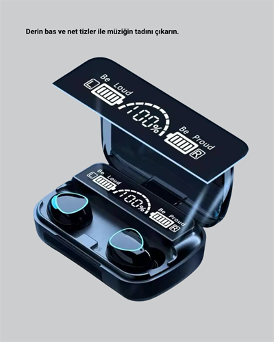 TWS Kablosuz Kulaklık Şarj Kutulu 20 Saat Kullanım Konforlu