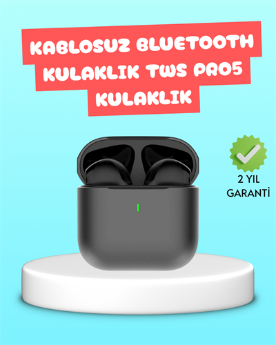 TWS Pro 5 Bluetooth Kulaklık – Kablosuz ve Şarj Kutulu Tasarım