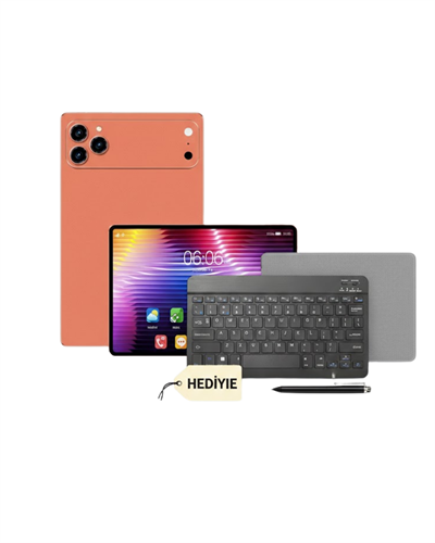 Tablet Bilgisayar Klavye Kılıf Stylus ve Cam Hediyeli
