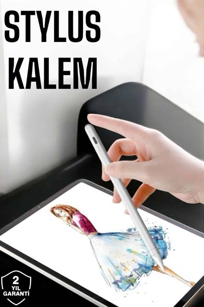 Tablet Kalemi Stylus Pen Dokunmatik Kalem Android Ve İOS Uyumlu Şarjlı