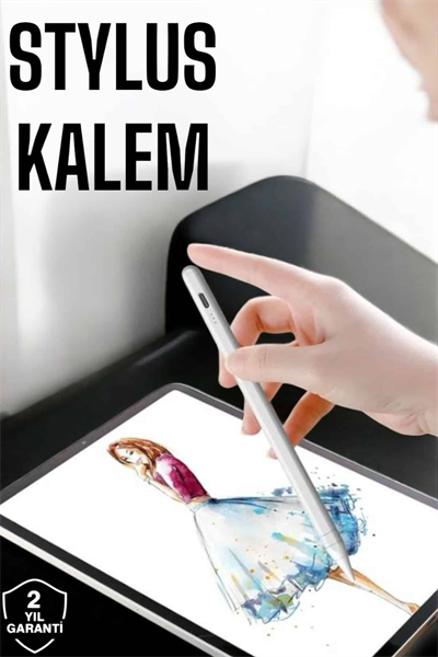Tablet Kalemi Stylus Pen Dokunmatik Kalem Android Ve İOS Uyumlu Şarjlı