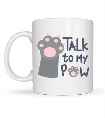 Talk To My Paw – Sevimli Kedi Patili Porselen Kupa MODEL 57