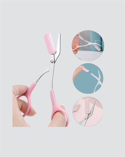 Tarak ve Fırça Başlıklı Kaş Şekillendirme Makası