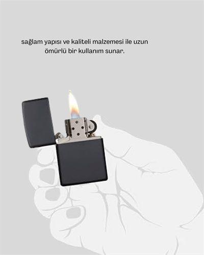 Tasarım Metal Çakmak Minimal Mat Yüzeyli ve Şık Görünümlü