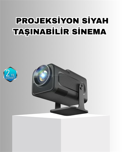 Taşınabilir Akıllı Projeksiyon HDMI USB Uyumlu Oyun Destekli Kompakt