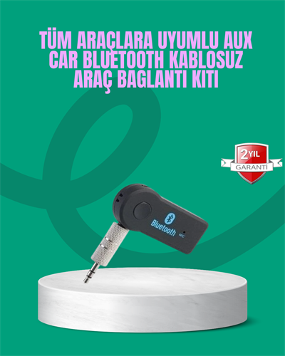 Taşınabilir Bluetooth AUX Araç Müzik ve Konuşma Kiti