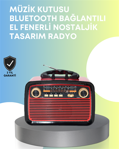 Taşınabilir Bluetooth Hoparlör – Modern Teknoloji ile Nostaljik Radyo Deneyimi, FM/AM Fonksiyonu