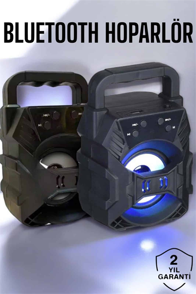 Taşınabilir Bluetooth Hoparlör Led Işıklı Uzun Pil Ömrü