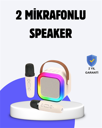 Taşınabilir Bluetooth Karaoke Hoparlör – 2400 mAh Batarya