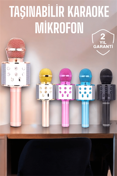 Taşınabilir Bluetooth Karaoke Mikrofon: Hafıza Kart Girişli, Etkileyici Performans