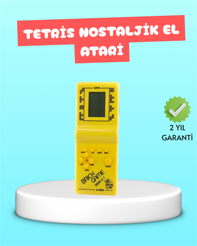 Taşınabilir El Aterisi Gameboy – Klasik Tetris Oyunu, Pil ile Çalışan Mini El Konsolu