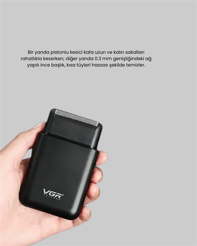 Taşınabilir Elektrikli Tıraş Makinesi USB Şarjlı 5W Motor ve 0.3 mm Hassas Kesim