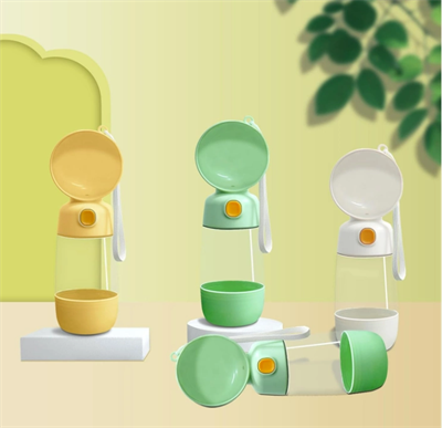 Taşınabilir Evcil Hayvan Mama Hazneli Su Matarası