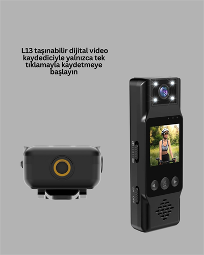 Taşınabilir Full HD Mini Kamera TFT Ekranlı
