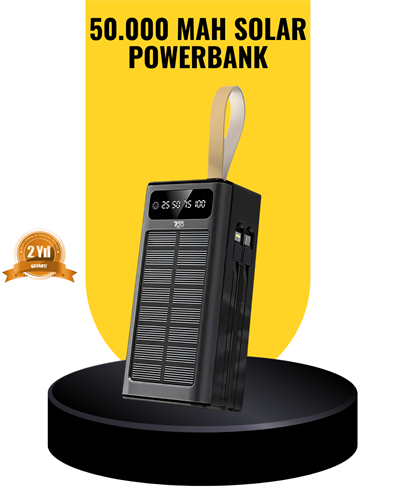 Taşınabilir Güneş Panelli Powerbank Çoklu Cihaz Şarj Destekli