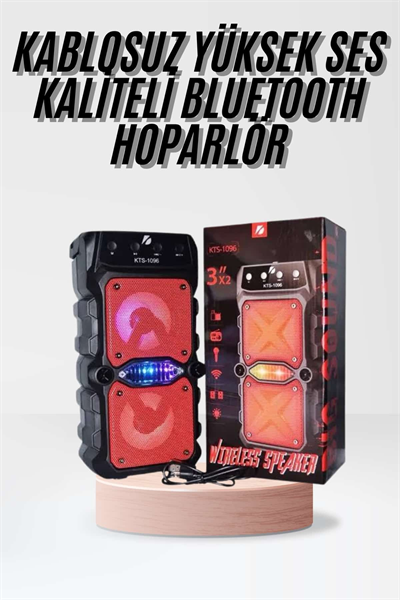 Taşınabilir Kablosuz Bluetooth Hoparlör Uzun Pil Ömrü Led Işıklı