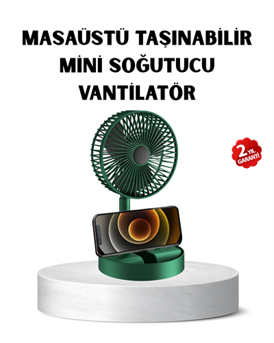 Taşınabilir Katlanabilir Mini Fan 3 Kademeli Şarj Edilebilir