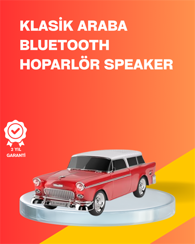 Taşınabilir Klasik Araç Tasarımlı Kablosuz Hoparlör