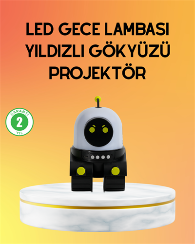 Taşınabilir Lityum Bataryalı Led Gece Lambası ve Projektör