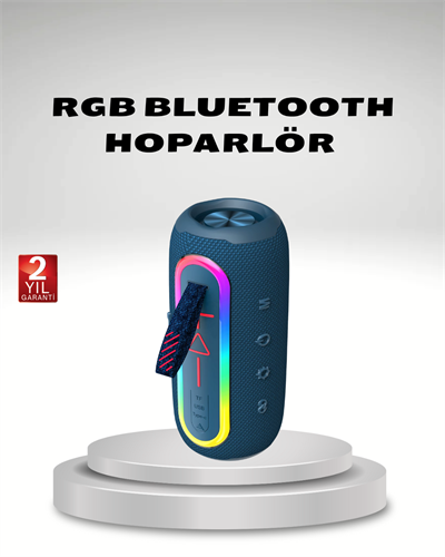Taşınabilir Mini Bluetooth Hoparlör Güçlü Ses ve Şık Kırmızı Tasarım