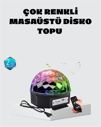 Taşınabilir Mini Disko Topu Lamba – Müzikle Senkronize Işık Efekti ve Parti Atmosferi