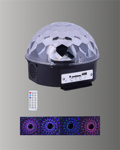 Taşınabilir RGB Disko Topu Bluetooth ve Uzaktan Kumanda Özellikli
