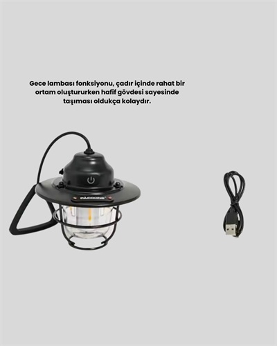 Taşınabilir Retro Çam Konisi Kamp Lambası Gece Işığı Su Geçirmez