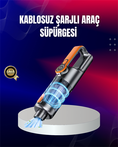 Taşınabilir Şarjlı El Süpürgesi Çok Yönlü Temizlik 5 Başlıklı Numaratör Hediyeli