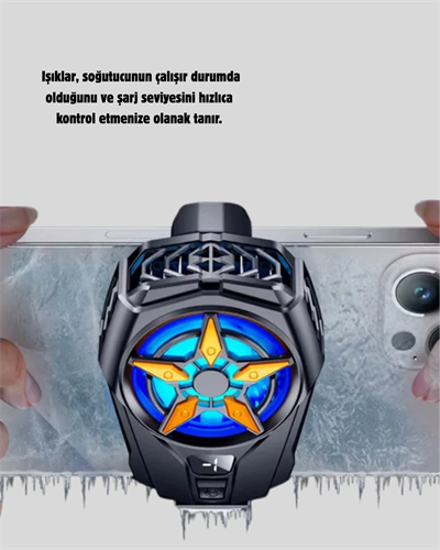 Taşınabilir Şarjlı Telefon Soğutucu – Sessiz Fan Motoru ile Yüksek Performans Koruma