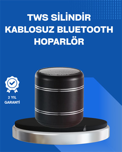Taşınabilir Silindir Tasarım Bluetooth 5.0 Hoparlör Yüksek Bas Performanslı