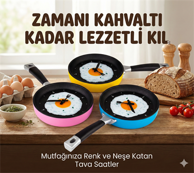 Tava Konseptli Duvar Saati