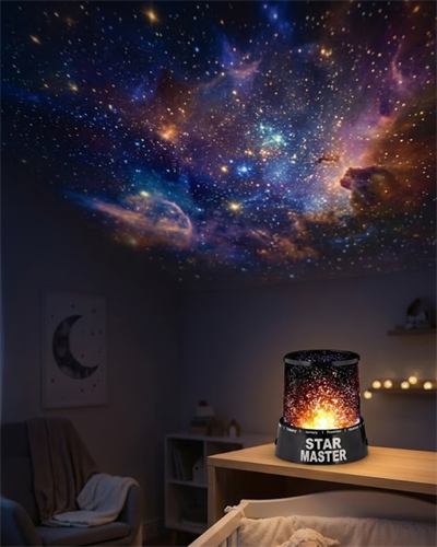 Tavana Yıldız Yansıtan Projeksiyon Gece Lambası USB Çalışan