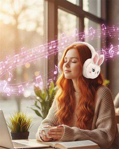 Tavşan Kulaklı Bluetooth Kulaklık Şarjlı Kablosuz Stereo Ses