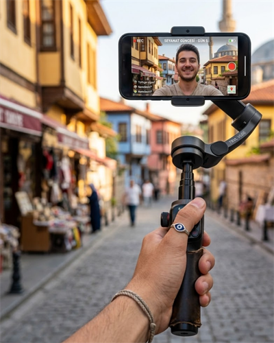 Telefon Gimbal Stabilizer Video Sabitleyici Vlog Çekim Aparatı