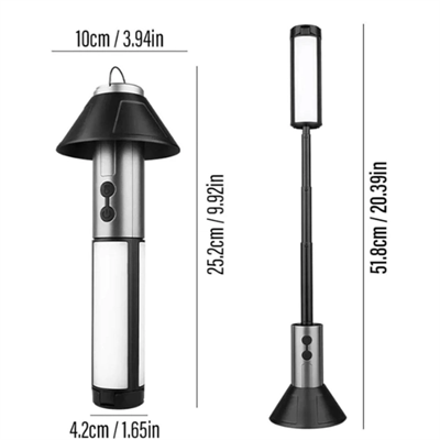 Teleskopik Şarj Edilebilir Çadır Kamp Işığı