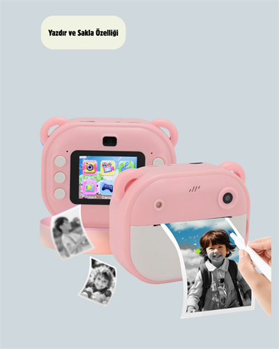 Termal Baskılı HD Şipşak Kamera 24MP Çift Lensli 32GB Hafızalı