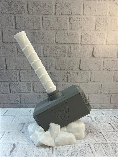 Thor Çekici Dekoratif Figür Mitolojik ve Fantastik Ev Aksesuarı 20x34 cm