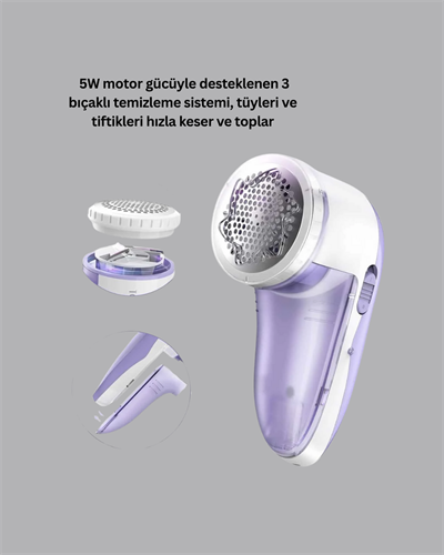 Tiftik ve Tüy Toplama Cihazı – 200ml Hazne, Kompakt Boyut