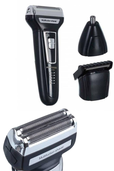 Tıraş Makinesi 3 Başlıklı T Başlıklı Hassas Ciltlere Özel Saç Sakal Vücut Kulak ve Burun