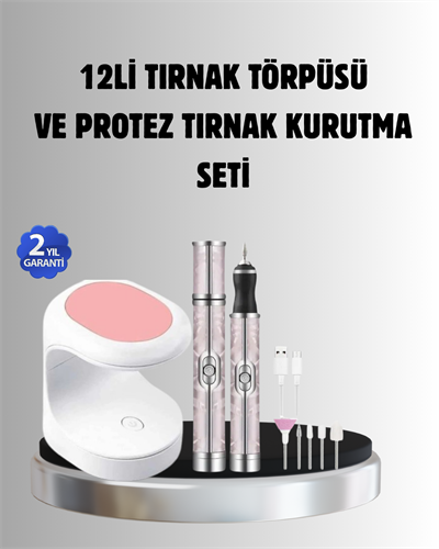 Tırnak Matkabı ve LED Oje Kurutucu 2’li Profesyonel Bakım Seti