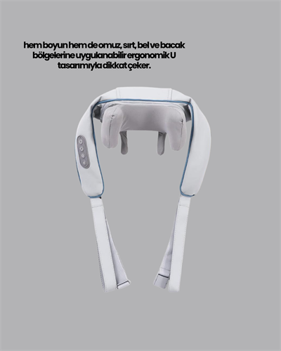 Titreşimli Boyun Masaj Cihazı Isı Terapili Şarjlı VNB-01 Ergonomik U Tasarım