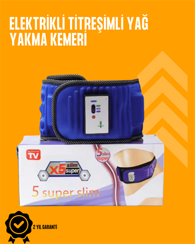 Titreşimli Masaj ve Zayıflama Kemeri – 5 Motor, 20 Mıknatıs, Ayarlanabilir Hız