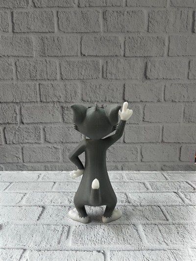 Tom Kedi Biblo 22 cm Hediyelik Dekoratif Ev Ofis Aksesuarı