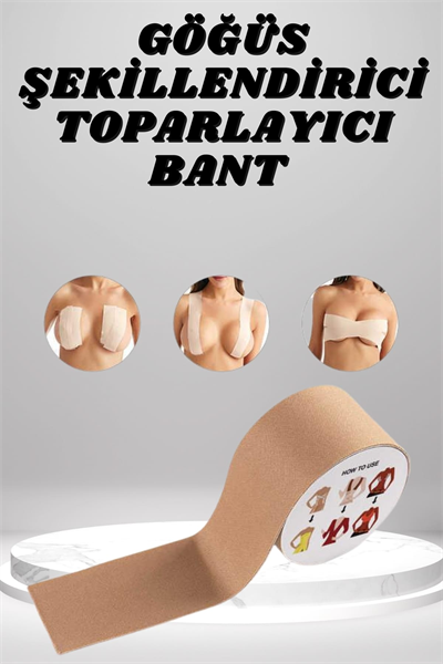 Toparlayıcı ve Şekillendirici Göğüs Bandı Tere ve Suya Dayanıklı Hassas Ciltlere Uygun