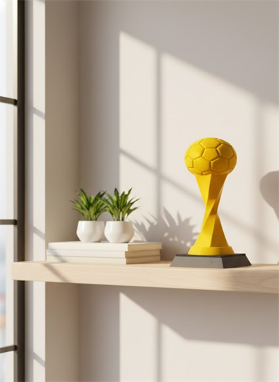 Toplu Kupa Sarı 21cm Dekoratif Ödül Tasarım Biblo