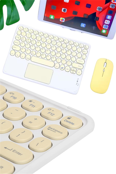 Touchpad Tüm Cihazlara Uyumlu Bluetooth Klavye Touchpad Slim Kablosuz Wifi Q Klavye