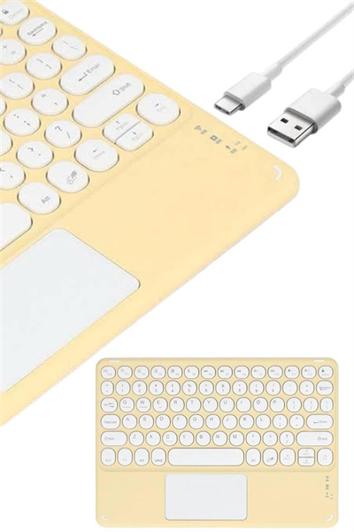 Touchpad Uyumlu Bluetooth Klavye Slim Kablosuz Wifi Q Klavye