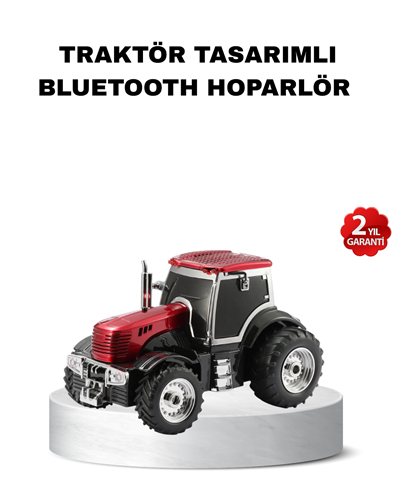 Traktör Tasarımlı Bluetooth Hoparlör 12W TWS Destekli Nostaljik Model