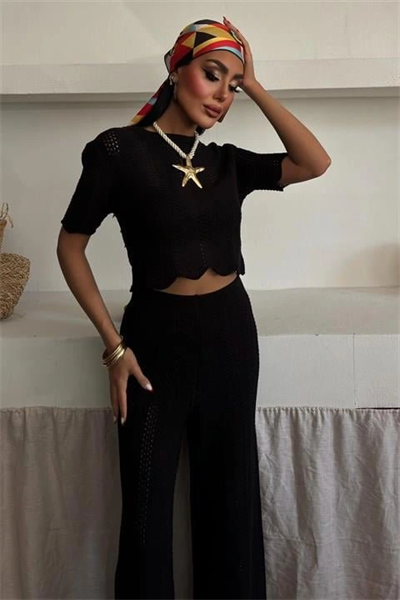 Triko Bluz Pantolon İkili Takım 10084-025