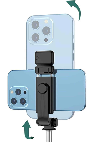 Tripod Selfie Çubuğu Bluetooth Kumandalı Kablosuz Led Işıklı